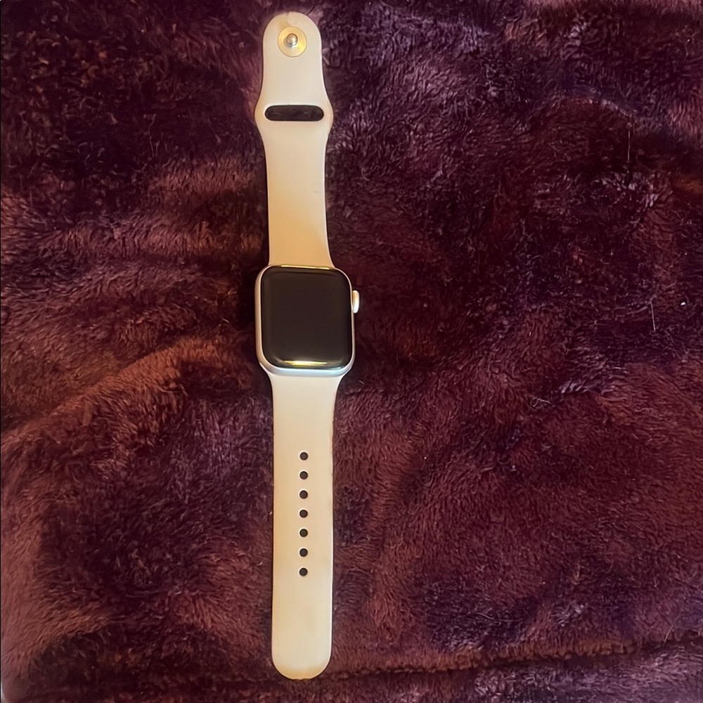 Apple Watch with White Band